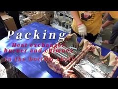 Bao gồm bộ trao đổi nhiệt, lò đốt và ống khói trong vỏ dưới