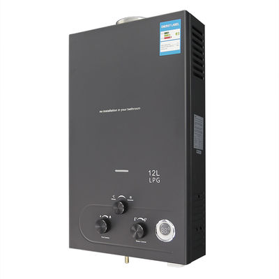 phòng tắm máy sưởi nước khí 12L 24KW chống ăn mòn màu đen