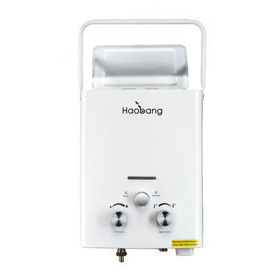 Cắm trại ngoài trời khói LPG khí máy sưởi nước 5.5-8L Dải cầm trắng đen